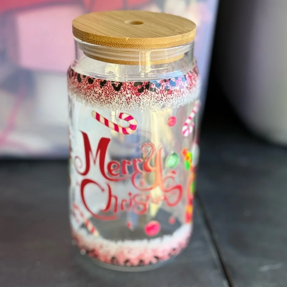Merry‎ Xmas glass cup